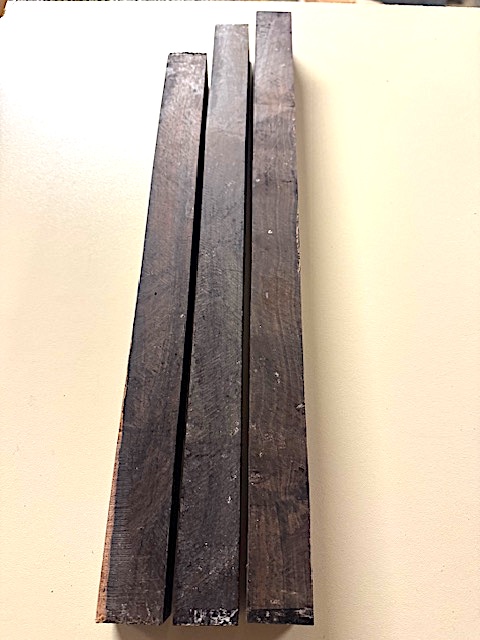 African Blackwood Turning Square - 1-1/2 x 20" to 22"+ (3 pcs)